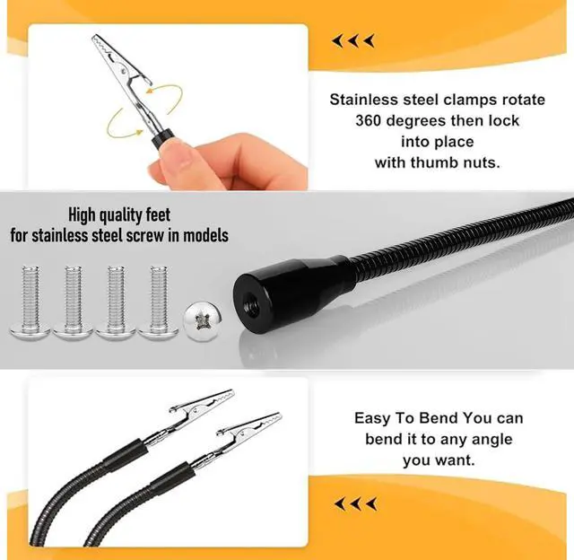 Alt view image 2 of 7 - Helping Third-Hand Soldering, Helping Hands Soldering Station Tool 4 Flexible Arms with Stable Base for Electronic Repair Soldering Jewelry Crafts