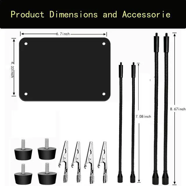 Alt view image 4 of 7 - Helping Third-Hand Soldering, Helping Hands Soldering Station Tool 4 Flexible Arms with Stable Base for Electronic Repair Soldering Jewelry Crafts