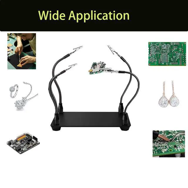 Alt view image 5 of 7 - Helping Third-Hand Soldering, Helping Hands Soldering Station Tool 4 Flexible Arms with Stable Base for Electronic Repair Soldering Jewelry Crafts