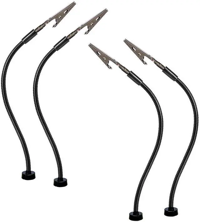 Main image of 4 Pack Magnetic Helping Hands Soldering,Flexible Gooseneck Metal Arms for Automobile Electronics Soldering jewelry, Painting Art Crafts Hobby with Adjustable Alligator Clips