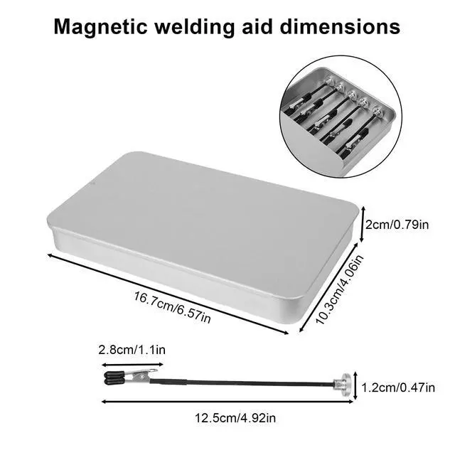 Alt view image 2 of 7 - Magnetic Helping Hands for Soldering, Include 10pcs Flexible Clips Arms & 1pcs Iron Box Station, All-in-One Third Hands Tools Stand for Solder Circuit Board PCB Holder Model Painting Accessories