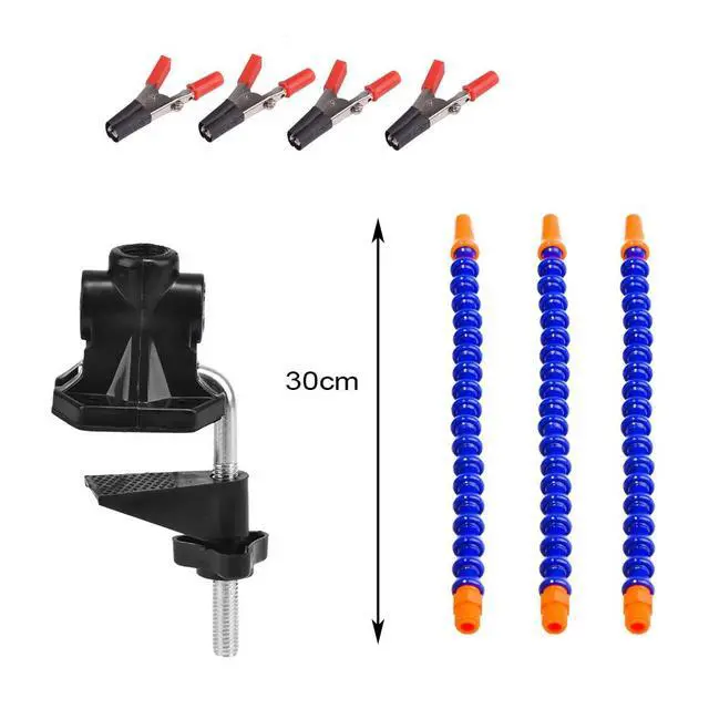 Alt view image 7 of 7 - Third hand tool - Soldering station helping hand - 3 Flexible Arms with Adjustable Vise Table Desk Clamp Base solder holder for Pcb Repair, Jewelry Making Blue