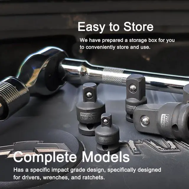 Alt view image 4 of 7 - 6 Piece Impact Socket Adapter and Reducer Set
