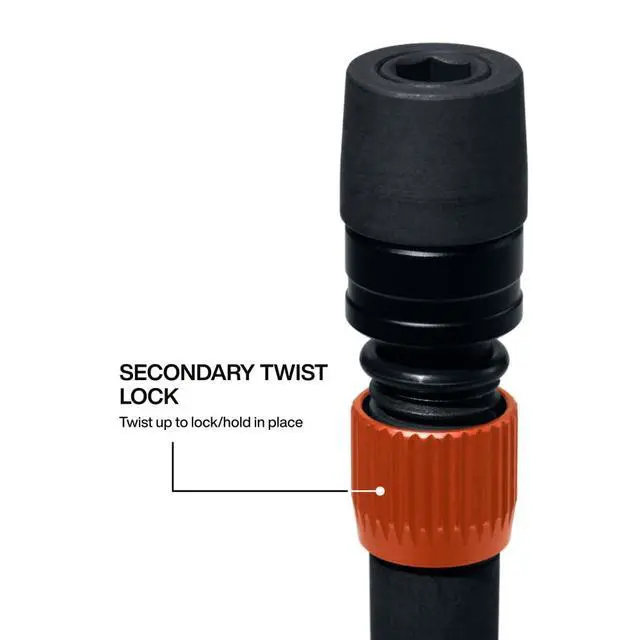 Alt view image 4 of 5 - 31088 6-Inch Dual-Lock Extension, 1/4-Inch Hex Shank Impact Bit Holder, Quick-Release Locking Mechanism with Secondary Twist Lock, Compatible with Impact Drivers and Drills