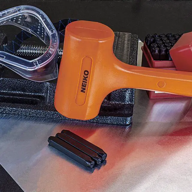 Alt view image 7 of 7 - 02847A 2 LB Dead Blow Hammer, Neon Orange | Unibody Molded | Checkered Grip | Spark and Rebound Resistant