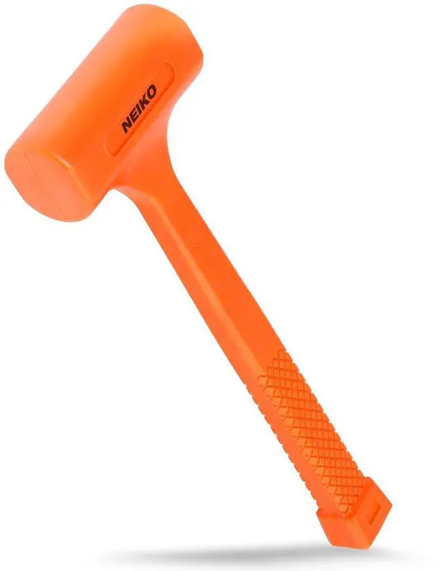 Main image of 02846A 1 LB Dead Blow Hammer, Neon Orange I Unibody Molded | Checkered Grip | Spark and Rebound Resistant