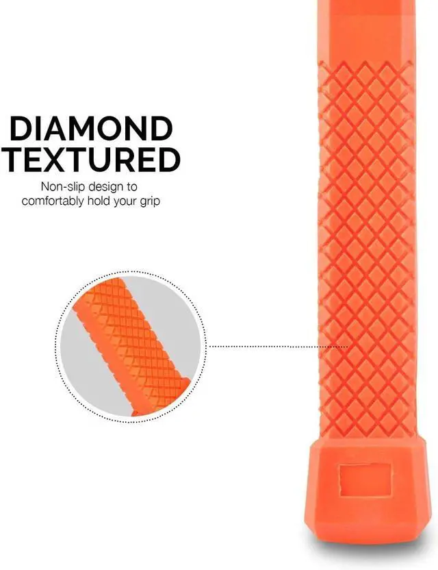 Alt view image 4 of 7 - 02848A 3 LB Dead Blow Hammer, Neon Orange | Unibody Molded | Checkered Grip | Spark and Rebound Resistant
