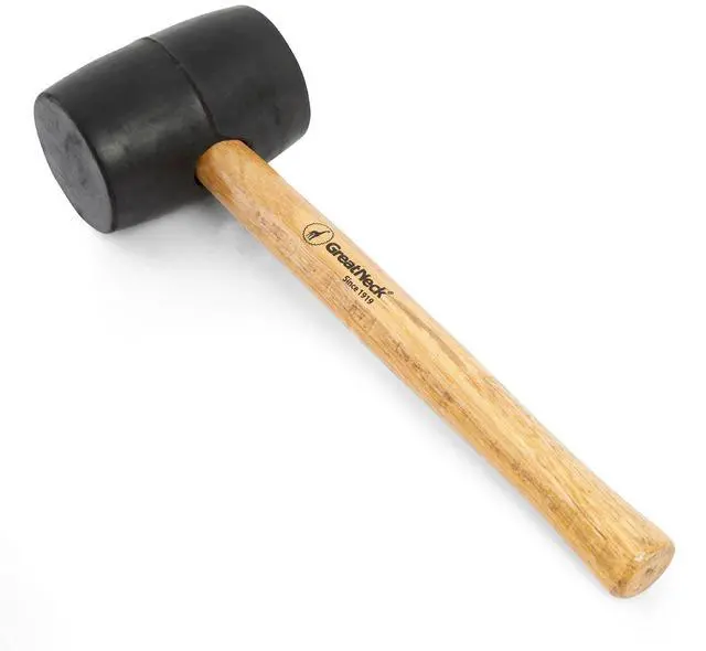 Main image of 16 Oz. Rubber Mallet with Hardwood Handle Won't Mar or Scratch