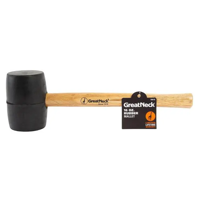 Alt view image 6 of 7 - 16 Oz. Rubber Mallet with Hardwood Handle Won't Mar or Scratch