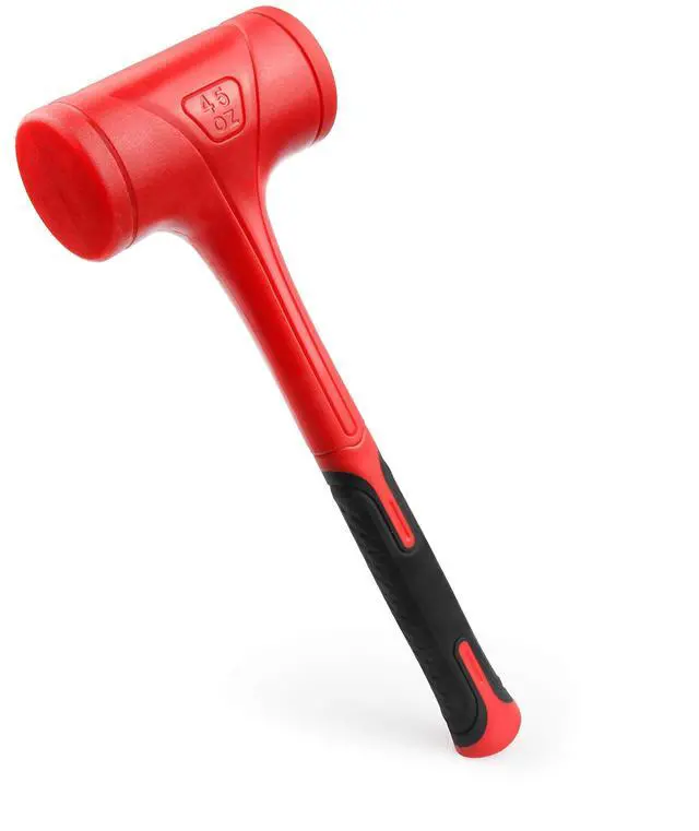 Main image of Dead Blow Hammer-45oz(3LB), Red and Black, Shockproof Design, No ReboundMallet Machinist Tools Unibody Molded Checkered Grip Spark and Rebound Resistant (YY-3-011)