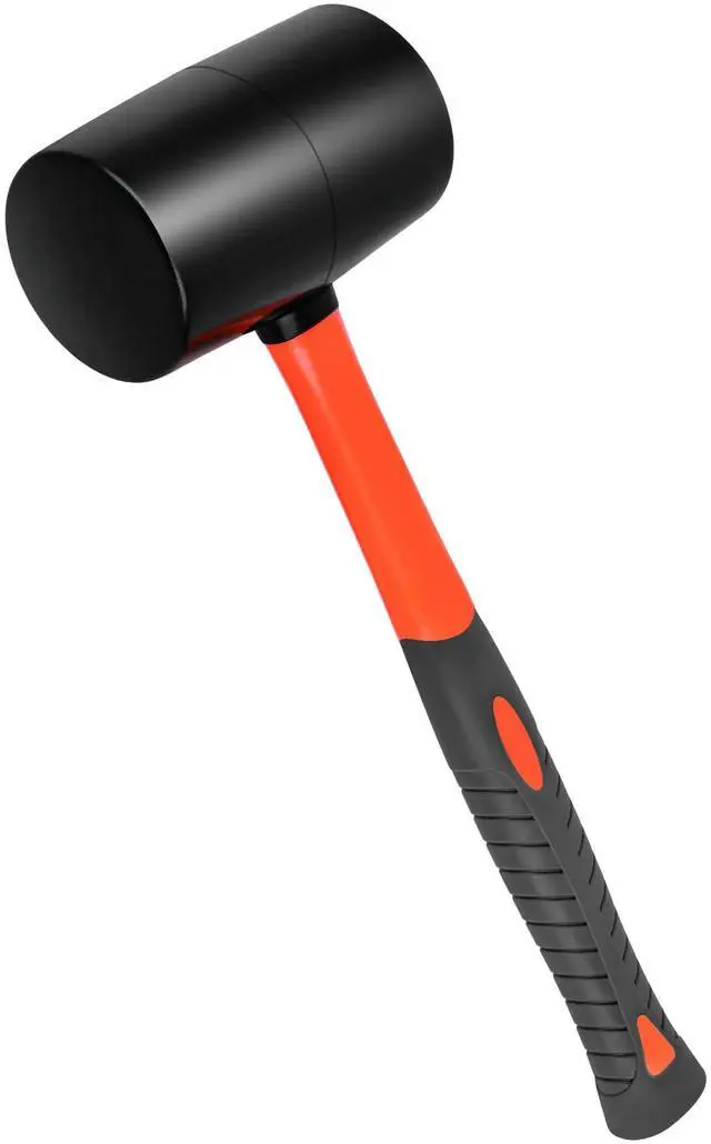 Main image of BodunTool 16oz Durable Rubber Mallet Hammer Fiberglass Handle for Camping, Flooring, Tent Stakes, Woodworking,Non-Slip Grip