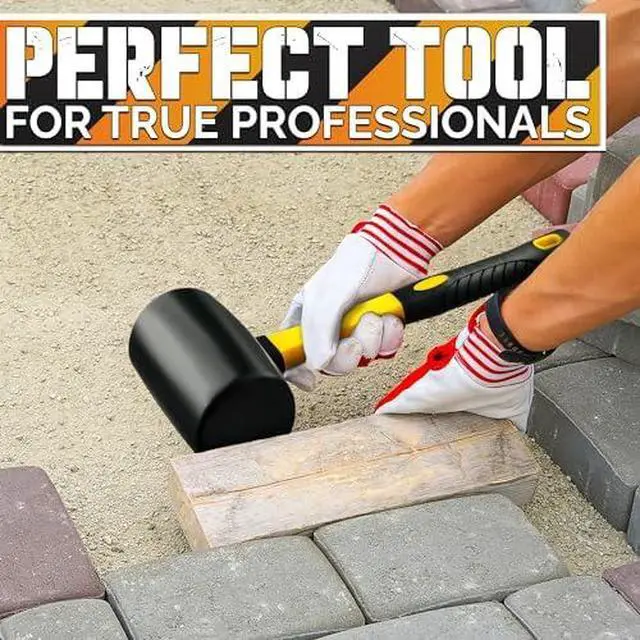 Alt view image 7 of 7 - 16 Oz Rubber Mallet Hammer - Rubber Hammer Mallet with Durable and Ergonomic Handle, Anti-Vibrating Design for Efficient Work - Good for DIY, Woodworking, Flooring, Camping, Tent Stakes and Upholstery
