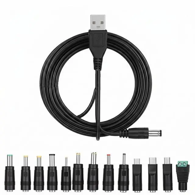 Main image of DC 5V Power Cord USB to DC Power Cable Universal