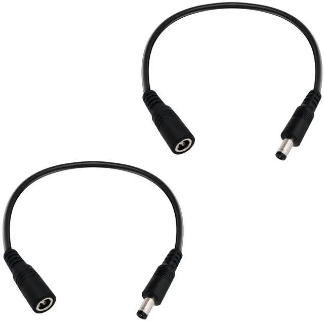 Main image of 1FT DC Power Extension Cable 5.5mmx2.1mm 18AWG Male to Female 12V Extension Cable for CCTV Surveillance Camera Router LED Light Ba 2pcs