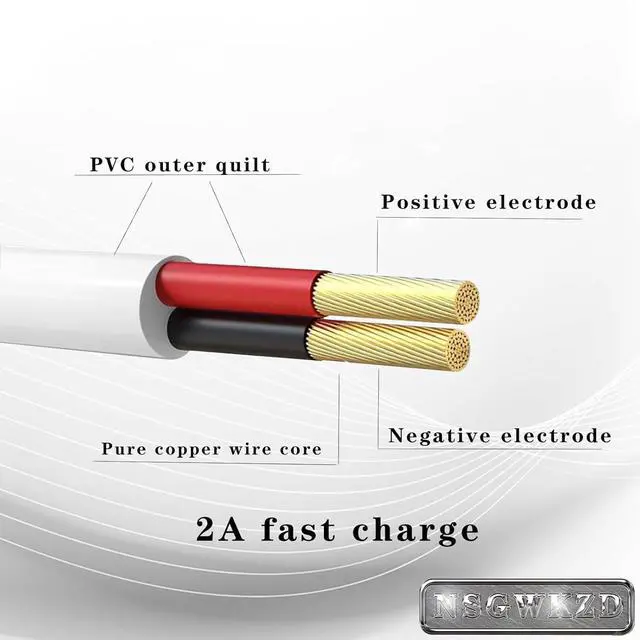 Alt view image 6 of 6 - Lighted Makeup Mirror Charger Cable - USB to DC 5.5mm x 2.5mm / 2.1mm Barrel Connector 5V Power Charging Cord 3.3 ft, 90-Degree Plug