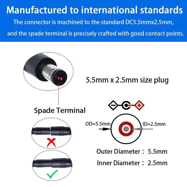 Alt view image 3 of 5 - 5.5mm x 2.5mm 12V DC Power Cable 3-Pack,DC5525 Male to Female Extension Cable 18AWG for CCTV Surveillance Camera,LED Strip,Solar Panels and Power Adapters1FT