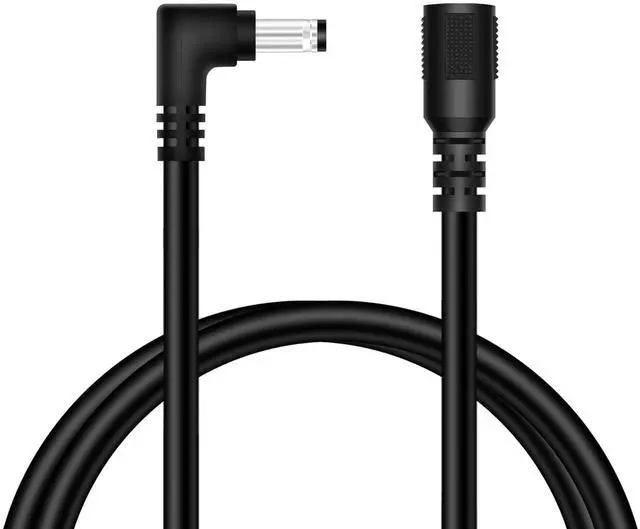 Main image of 18AWG DC Power Extension Cable, 5.5mm x 2.1mm Right Angle Male to Female Barrel Plug Jack Power Supply Adapter 5.5x2.1mm Extension Cord for CCTV Surveillance Security Camera LED Strip, 3FT
