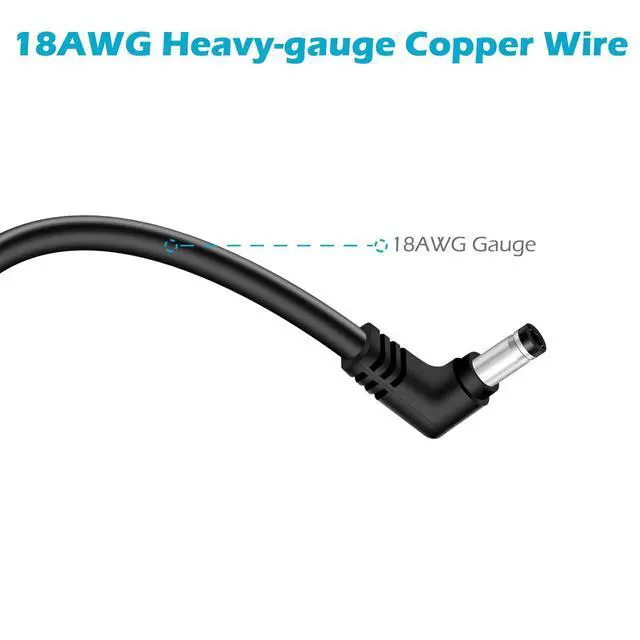 Alt view image 2 of 6 - 18AWG DC Power Extension Cable, 5.5mm x 2.1mm Right Angle Male to Female Barrel Plug Jack Power Supply Adapter 5.5x2.1mm Extension Cord for CCTV Surveillance Security Camera LED Strip, 3FT