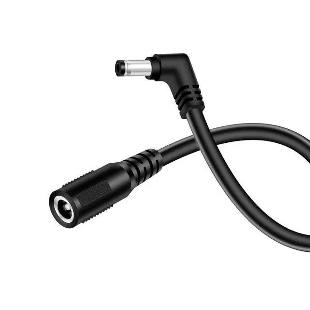 Alt view image 6 of 6 - 18AWG DC Power Extension Cable, 5.5mm x 2.1mm Right Angle Male to Female Barrel Plug Jack Power Supply Adapter 5.5x2.1mm Extension Cord for CCTV Surveillance Security Camera LED Strip, 3FT