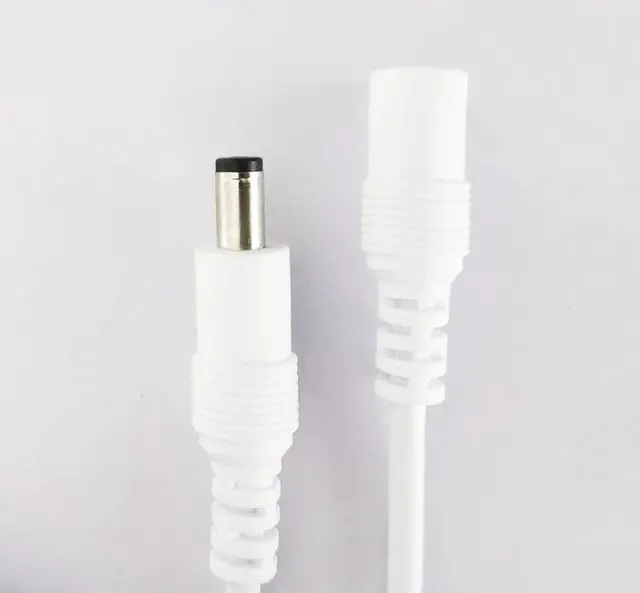 Alt view image 3 of 4 - 2pcs 1m 3.3ft DC Extension Cable 12V Extension Cord DC 5V-24V Power Cord 5.5mm x 2.1mm DC Jack Plug Adapter Male to Female for Car Monitor, CCTV Camera, LED Strip, etc., White