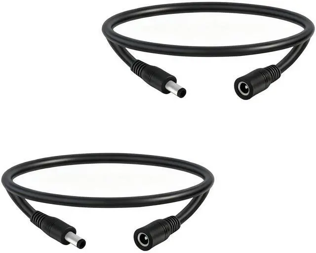 Main image of 5.5mm x 2.1mm 1.6FT DC Power Extension Cable Male to Female 12V/24V 14AWG DC Connection Cable for CCTV Surveillance Camera Amplifiers LED Strip Lights Solar Panels Energy Storage Power Supply 2 pcs