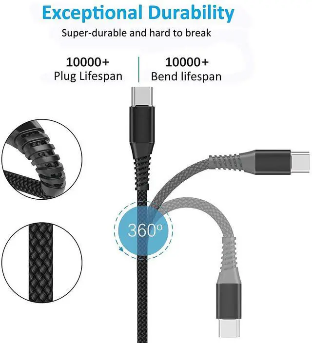 Alt view image 6 of 7 - USB C Cable 10FT 2Pack USB A to Type C Charger Cable 3A Fast Charging Phone Cord for Samsung Galaxy S23 S22 S21 S20 A01 A02s A10e A11 A50 A52, Note 20 Ultra S21, Stylus Power G7 G6 Z4,LG G7 G8