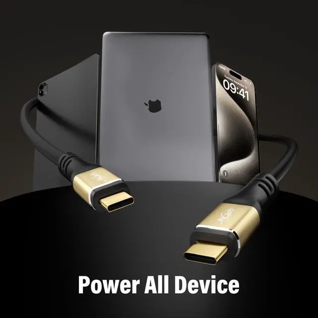 Alt view image 5 of 7 - 100W USB C to USB C Cable 25FT, Type-C Extra-Long 5A Fast Charging Cable, Compatible with iPhone 17 16 15 Pro Max Plus Air, Samsung Galaxy S25 S24 S23, MacBook Pro, iPad Air/Pro, Carplay