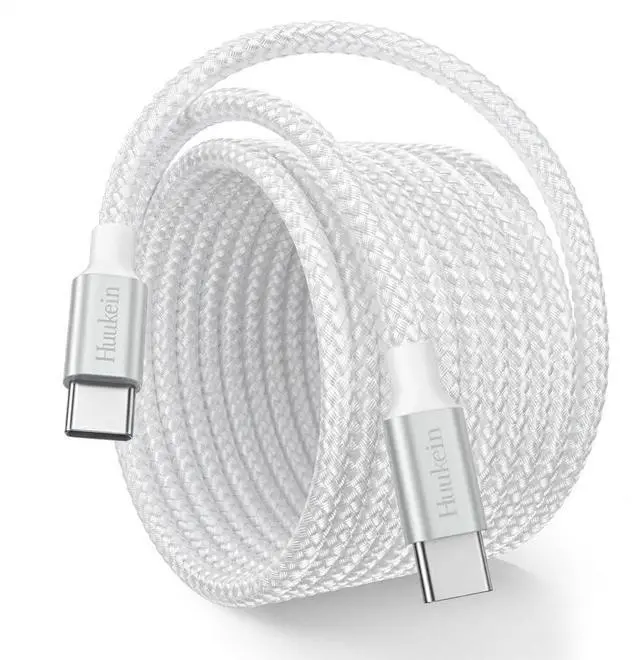 Main image of Extra Long USB C to USB C Cable 20ft, 60W Type C to Type C Fast Charging Cord Braided, USBC Charger Cable for iPhone 17 16 Pro Max, for iPad Pro/Air, for Samsung Galaxy S26 S25, Pixel and More