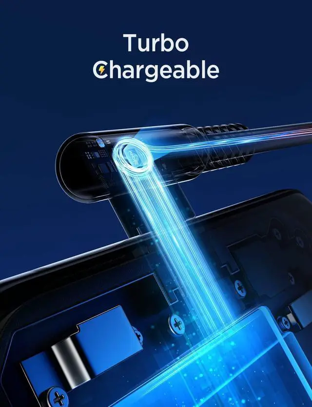 Alt view image 6 of 6 - USB C Cable 60W 2-Pack 10ft Nylon Braided USB C to USB C Cable Type C Charger Fast Charging Right Angle USBC Cable Charger Cord for iPhone 16 Pro Max 15 Plus Samsung S24 S23 iPad Pro Blue