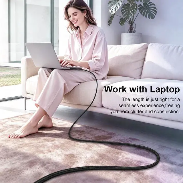 Alt view image 7 of 7 - USB Type C Charger 10FT 240W USBC to USBC Cable Fast Charging Long Cord for iPhone 17 16 15, iPad Pro/Air, MacBook, Laptops, Samsung Galaxy A37 A57 A36 A26 S26 Ultra S26 Plus S25 Ultra S25 A17 A16 A56