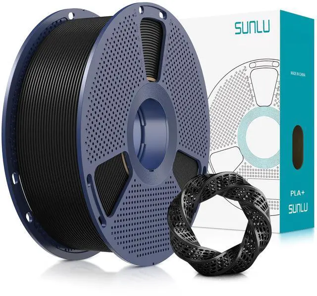 Main image of PLA Plus Filament 1.75mm Black 1KG, Neatly Wound 3D Printer Filament 1.75mm, PLA+ 1000g, Dimensional Accuracy +/- 0.02 mm, Fit Most FDM 3D Printers, 1kg Spool (2.2lbs), Black