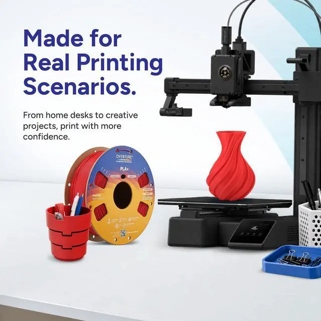 Alt view image 4 of 7 - High Speed PLA+ 3D Printer Filament 1.75mm, Upgraded Rapid PLA 2.0 with Enhanced Toughness & Stability, 1kg Spool (2.2lbs) Fit Most FDM 3D Printers (Black)