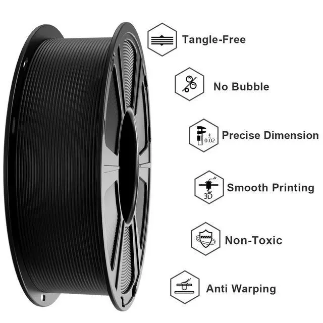 Alt view image 3 of 7 - PLA Filament 1.75mm Black 1KG