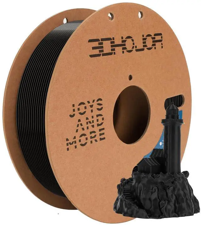 Main image of 3D Printing Filament High-Speed PLA Filament 1.75mm 300mm/s 1kg Cardboard Spool Dimensional Accuracy +/- 0.03 mm Fit Most 3D FDM Printer -Black