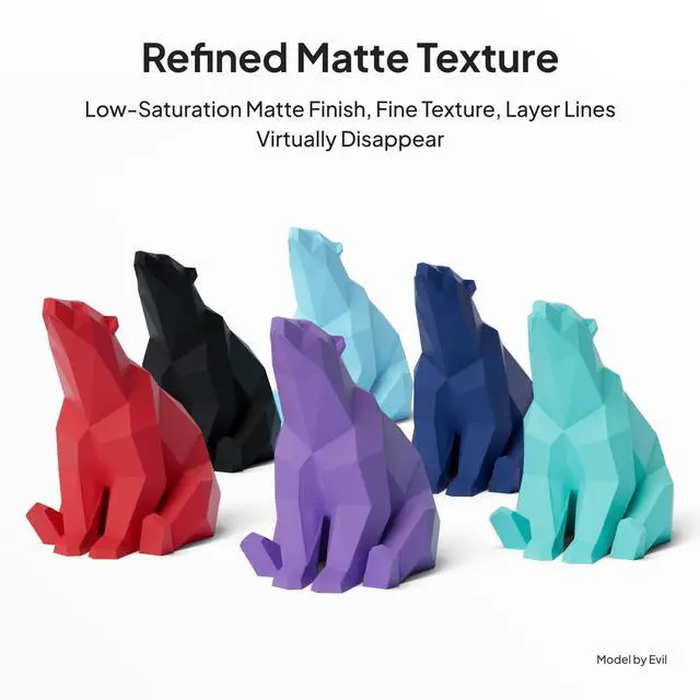 Alt view image 2 of 7 - Matte PLA Filament 1.75mm, 1kg Black, 3D Printer Filament Dimensional Accuracy +/- 0.02mm, Smooth Texture, Fits for Most FDM 3D Printers