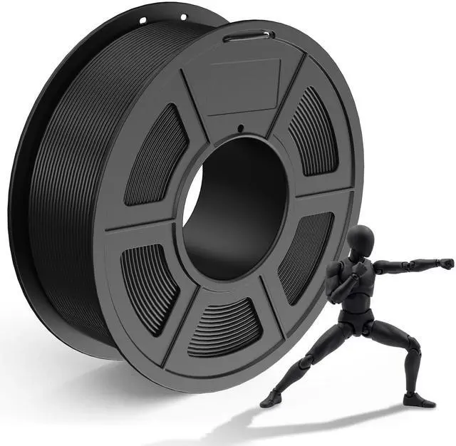 Main image of PLA Filament 1.75mm, Neatly Wound 3D Printer Filament, Dimensional Accuracy +/- 0.02 mm, 1Kg Spool(2.2 lbs), Fits for Most FDM 3D Printers, Black