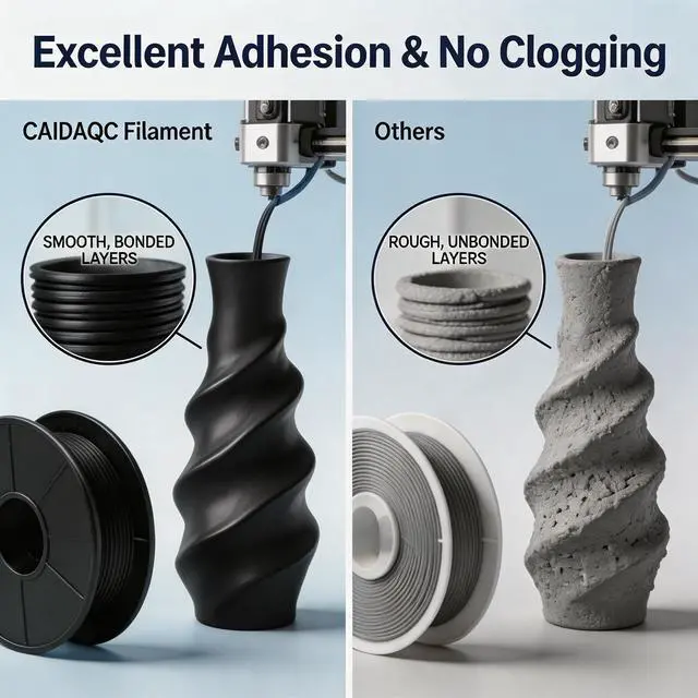 Alt view image 3 of 7 - PLA Filament 1.75mm Black 200g, Tangle-Free 3D Printer Filament, ±0.02mm Accuracy, Vacuum Sealed with Desiccant, Fit Most FDM 3D Printers