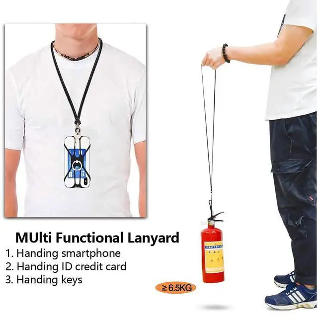 Alt view image 5 of 7 - 2 Pcs Cell Phone Lanyard Crossbody with Adjustable Neck Strap and Phone Ring Grip,Universal Smartphone Lanyard for iPhone Lanyards for Around the Neck Compatible with Most Smartphones