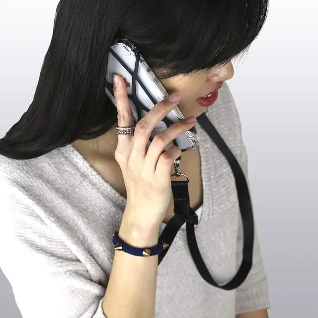 Alt view image 7 of 7 - Universal Crossbody Cell Phone Lanyard Compatible with iPhone, Galaxy & Most Smartphones, Phone Case Holder & Cross Body Strap Black