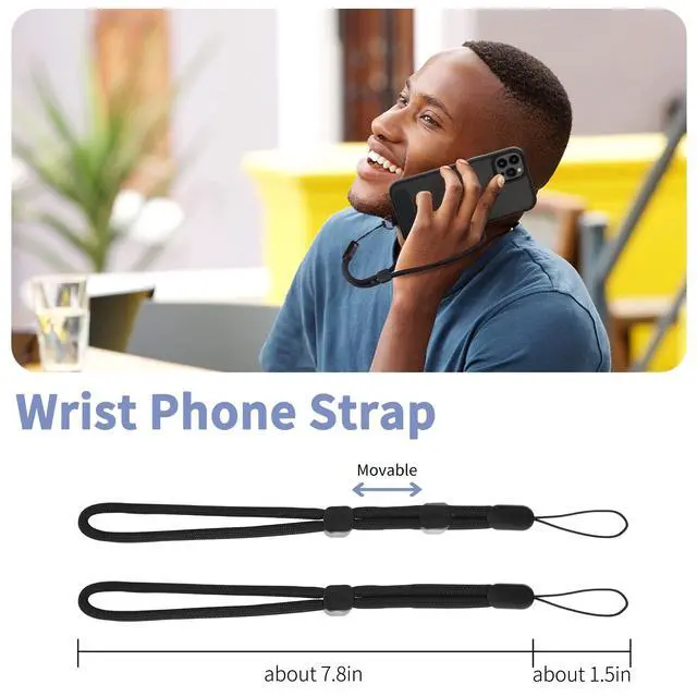 Alt view image 5 of 7 - Cell Phone Lanyard, Black, 2 Pcs