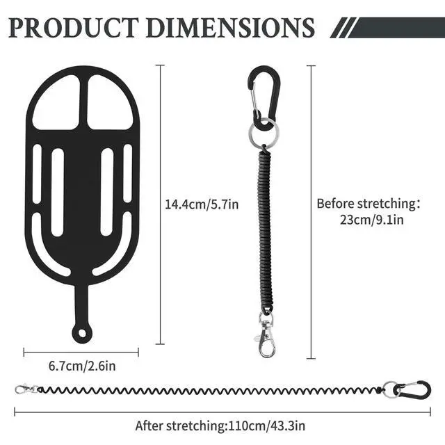 Alt view image 6 of 7 - Silicone Phone Lanyard Holder with Carabiner, Universal Phone Strap,Anti-Theft Phone Case with Retractable Tether (Black)