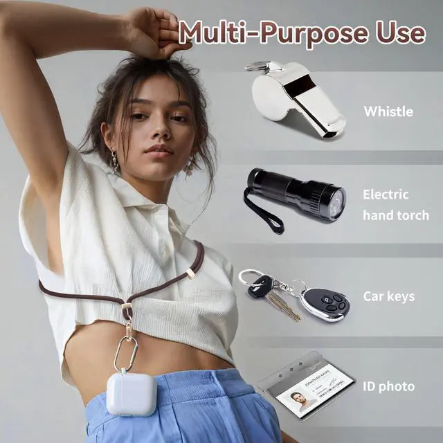 Alt view image 5 of 7 - Cell Phone Lanyard for iPhone: Crossbody Phone Strap Adjustable Neck Wrist Strap Anti Theft Long Lanyard Travel Essential for Women Most iPhone and Android Smartphones
