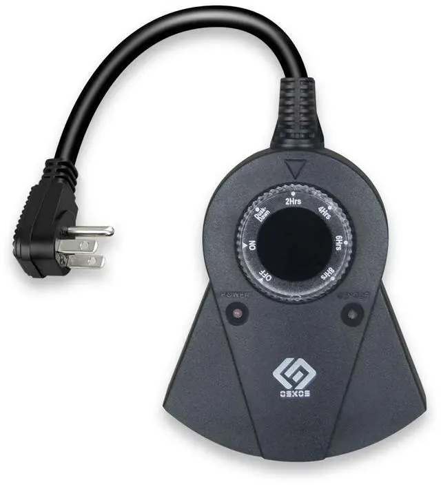 Main image of 24-Hour Outdoor Light Timer Water-Resistant, Photocell Dusk to Dawn Sensor, 2/4/6/8-Hour Countdown Timer, Three Grounded Outlets Ideal for Home, Christmas Lights, Garden 15A, UL Listed