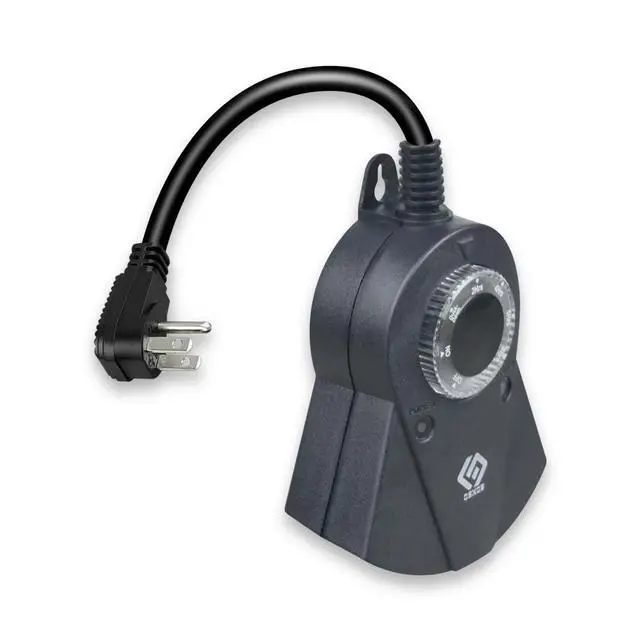 Alt view image 2 of 5 - 24-Hour Outdoor Light Timer Water-Resistant, Photocell Dusk to Dawn Sensor, 2/4/6/8-Hour Countdown Timer, Three Grounded Outlets Ideal for Home, Christmas Lights, Garden 15A, UL Listed