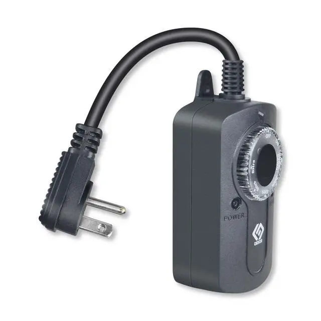 Alt view image 2 of 5 - Outdoor 24-Hour Light Timer, Water Resistant, Photocell Dusk to Dawn Light Sensor 2/4/6/8 Countdown Timer, 14AWG Cord, Two Grounded Outlets for Home, Christmas Lights, Garden.15A, UL Listed.