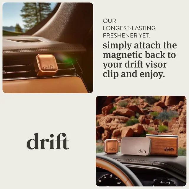 Alt view image 4 of 5 - Metal Vent Clip Starter Kit - Car Air Freshener - Scent Diffuser for Car - Metal Odor Eliminator - Amber