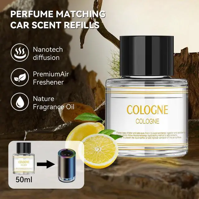 Alt view image 3 of 5 - Smart Car Air Freshener Refill, 50ml Aromatherapy essential oil, Made of Natural Plant Extracts (Cologne)