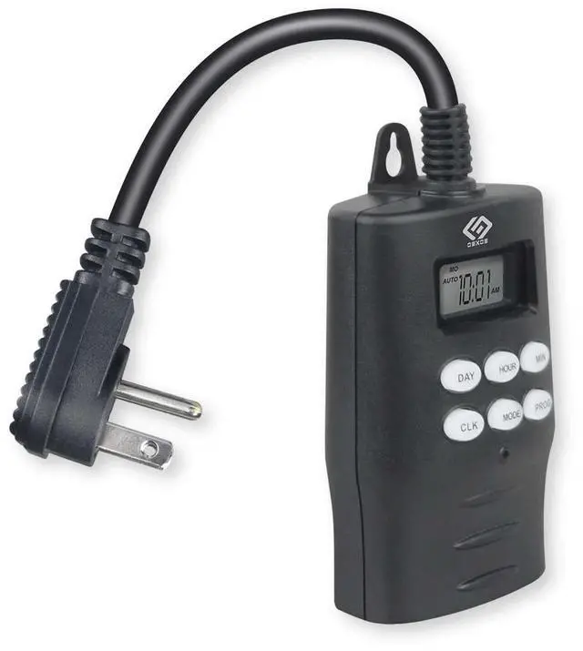 Main image of Outdoor Digital Timer for Lights 7-Day Programmable Plug-in Timer with 2 Grounded Outlets Ideal for Home and Landscape Lighting 15A, 1/2 HP, UL Listed
