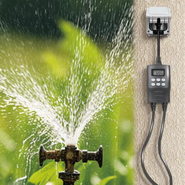 Alt view image 5 of 5 - Outdoor Digital Timer for Lights 7-Day Programmable Plug-in Timer with 2 Grounded Outlets Ideal for Home and Landscape Lighting 15A, 1/2 HP, UL Listed