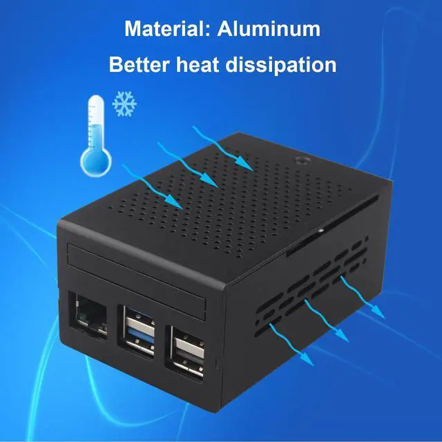 Alt view image 3 of 7 - Aluminum Case ZC501 with Active Cooler ZP536 for Raspberry Pi 5 2GB 4GB 8GB 16GB Support PCIe to M.2 NVMe PoE HAT WiFi7 RS485 RS232 PCIe Peripheral Board ZP511 ZP517A ZP581 ZP582 ZP590A ZP592